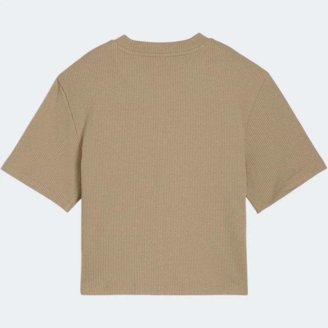 Classics Ribbed Relaxed Brown T-Shirts