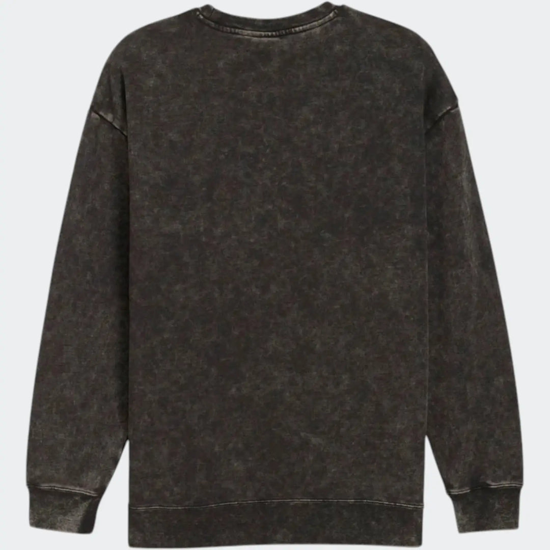 Ess Elevated Relaxed Wash Crew Black Sweatshirts