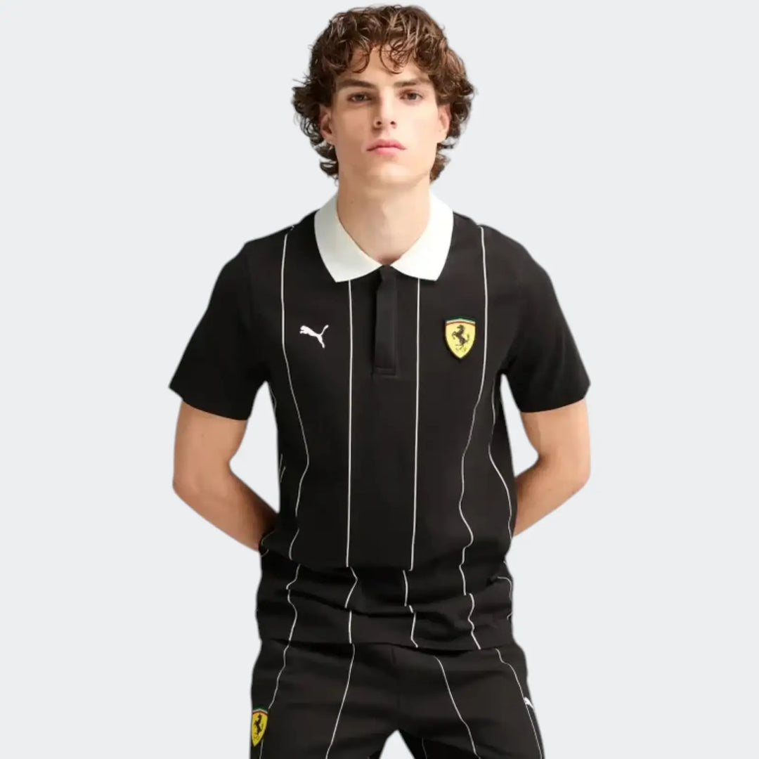 Ferrari Race Premium Polo Black Polo Shirts