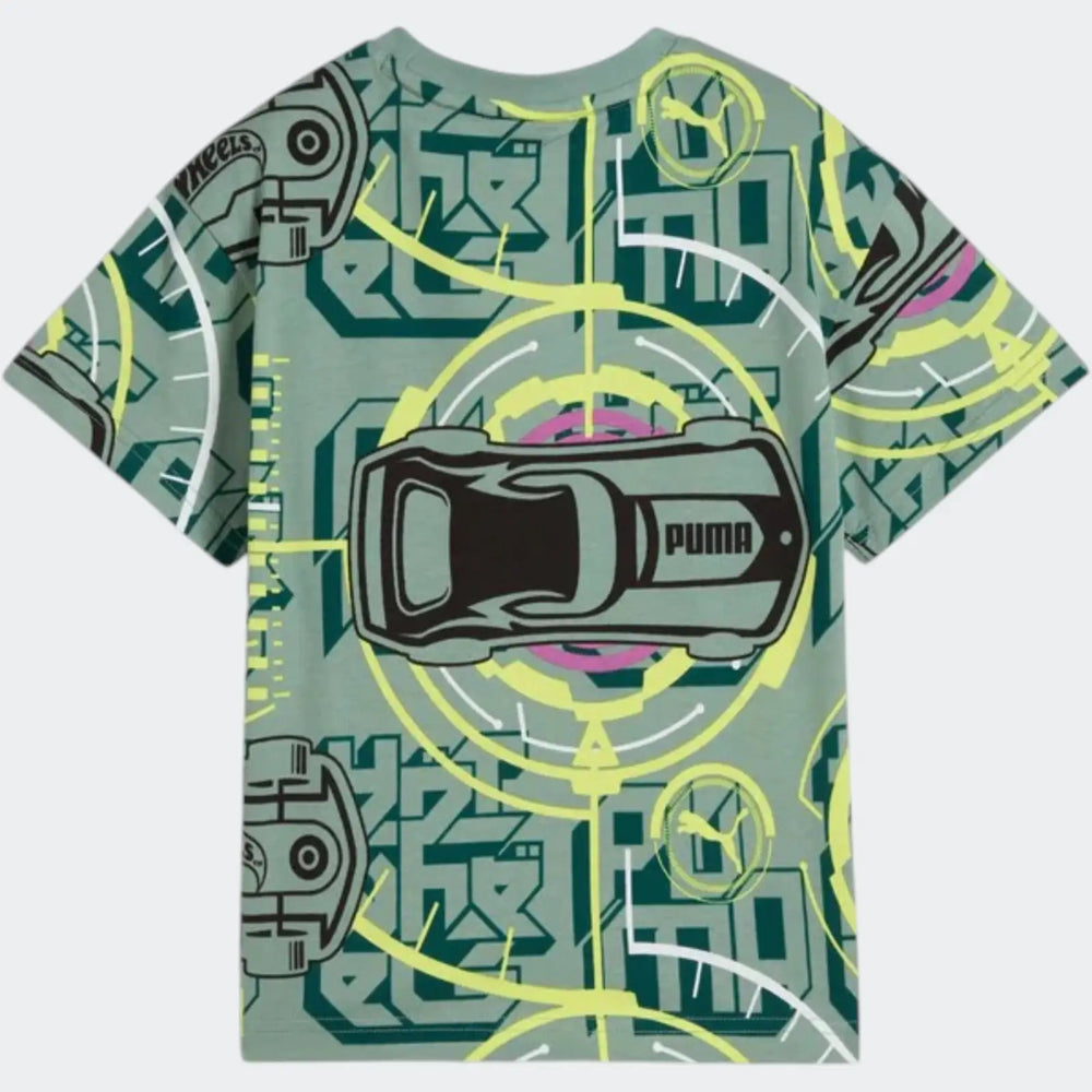 Puma X Hot Wheels Relaxed Aop Tee Green T-Shirts