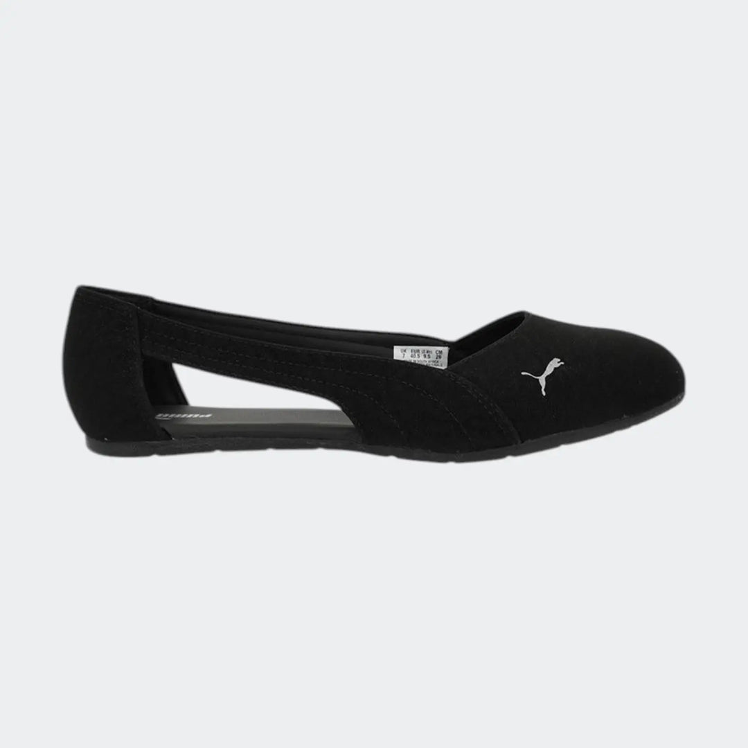 Basic Ballerina Cut Out Black Pumps