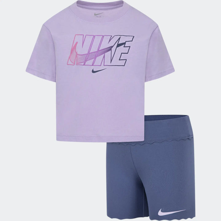 Nike Girls Swoosh Motion Bike Shorts - Blue