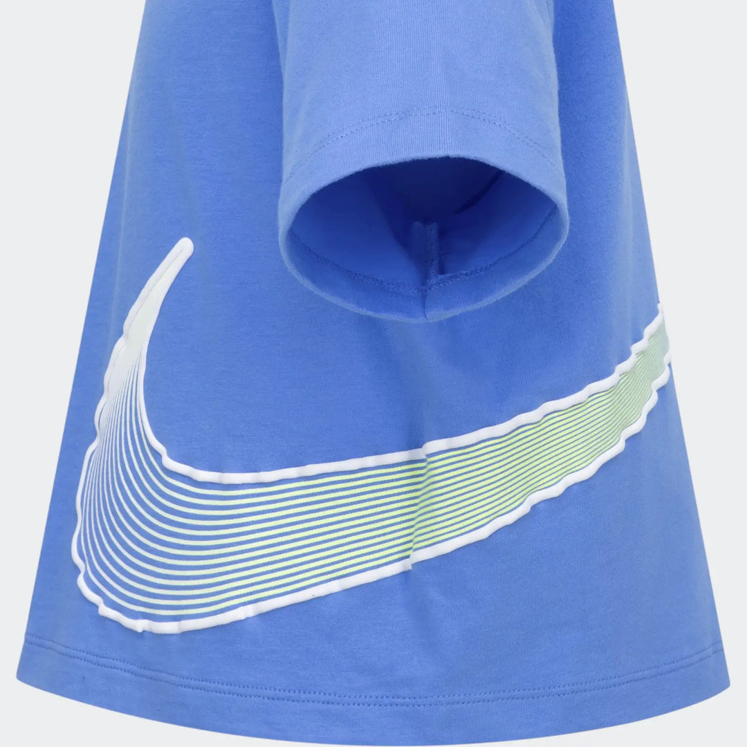 Nike Girls Swoosh Motion Boxy Short Sleeve T-Shirt - Blue