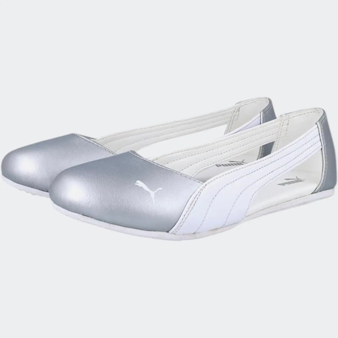 Basic Ballerina Cut Out Grey Pumps