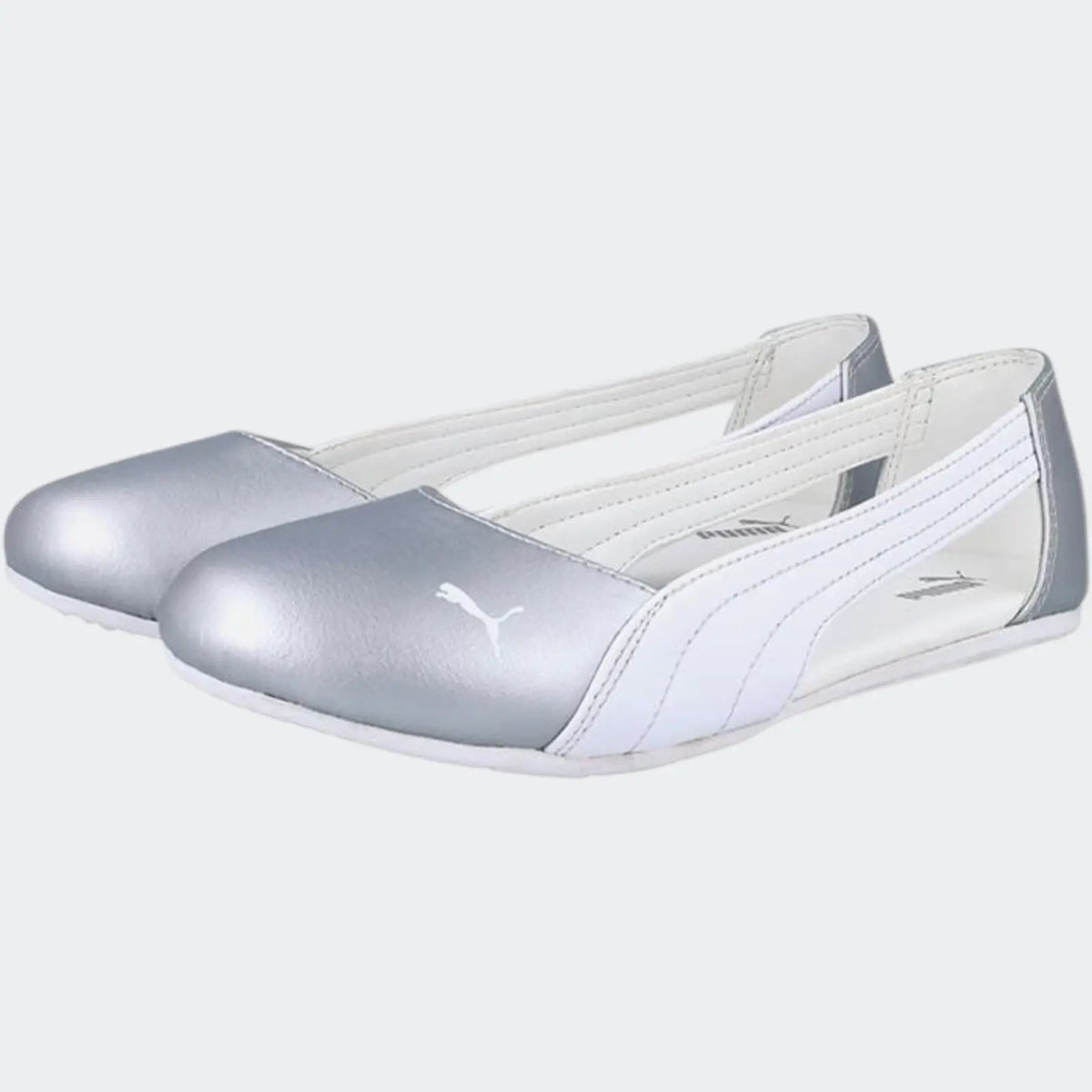 Basic Ballerina Cut Out Grey Pumps