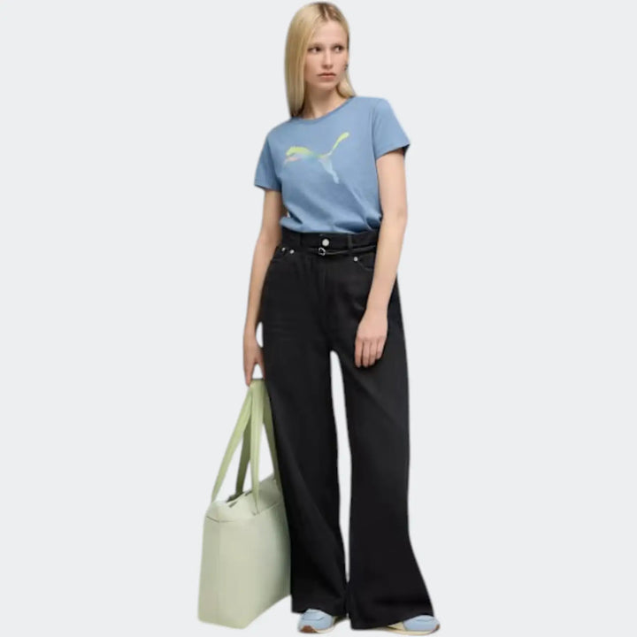 Graphic Gradient Tee W Blue T-Shirts