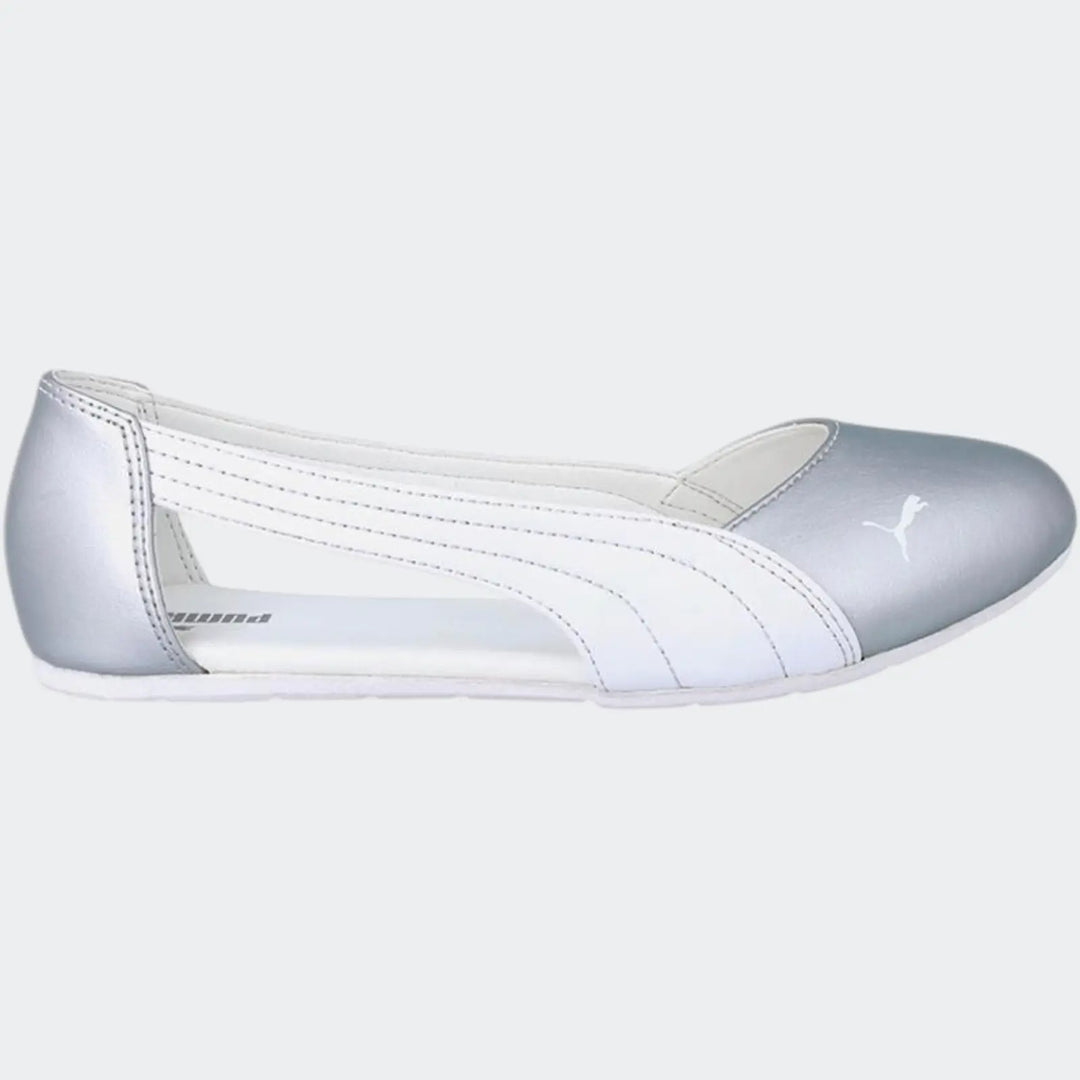 Basic Ballerina Cut Out Grey Pumps