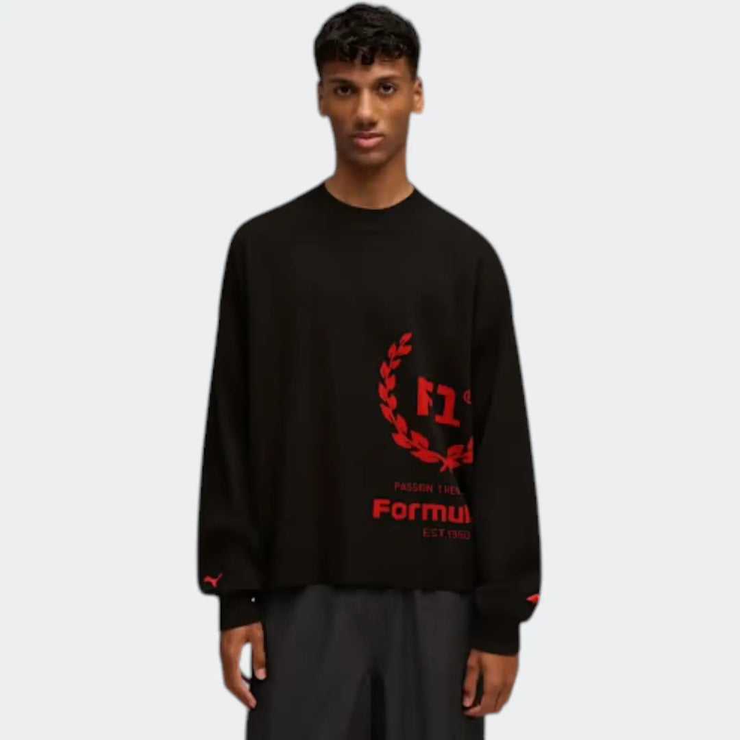 F1 Knitted Crewneck 75Yrs Black Sweatshirts