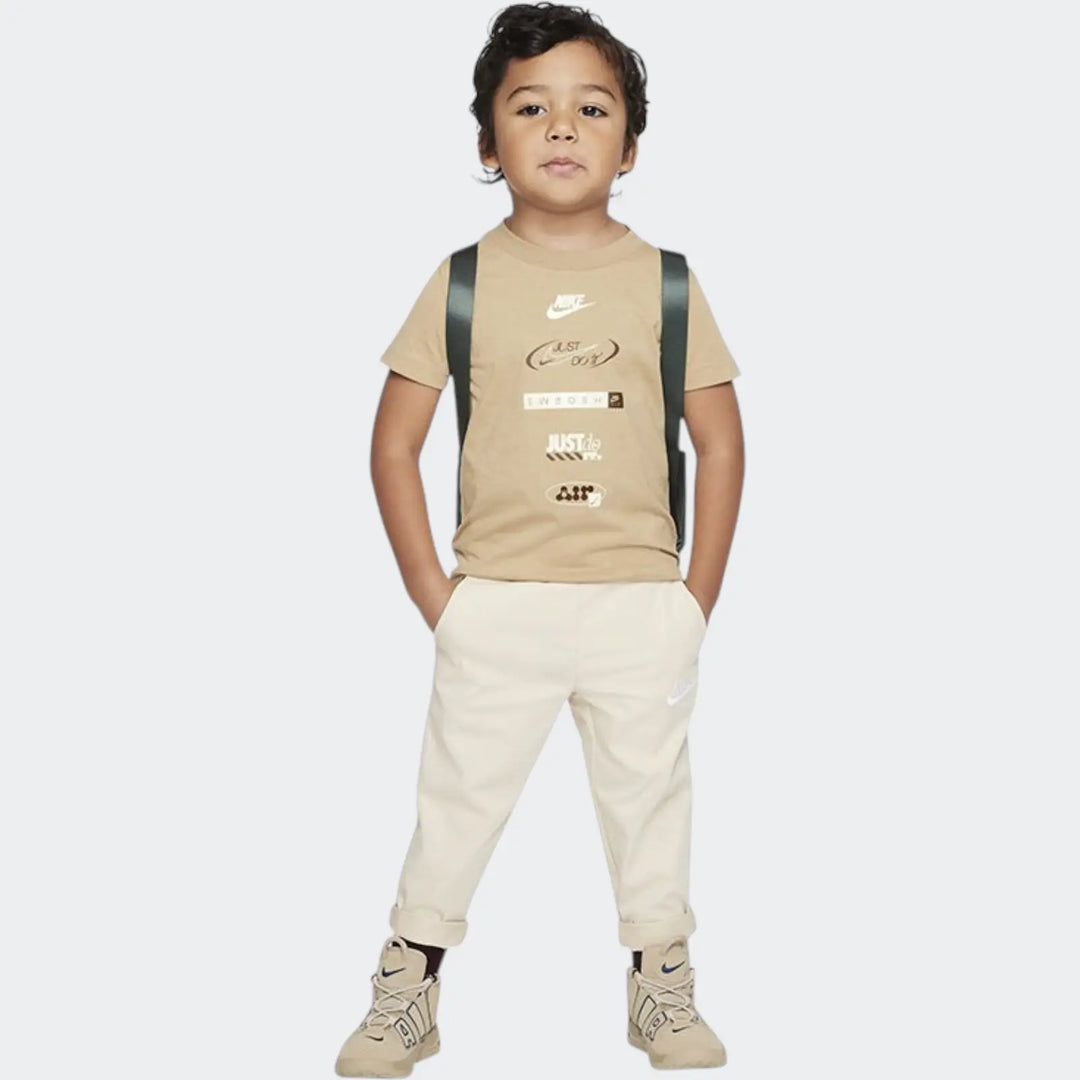 Nkb Bike Brandmark Stack Beige T-Shirts
