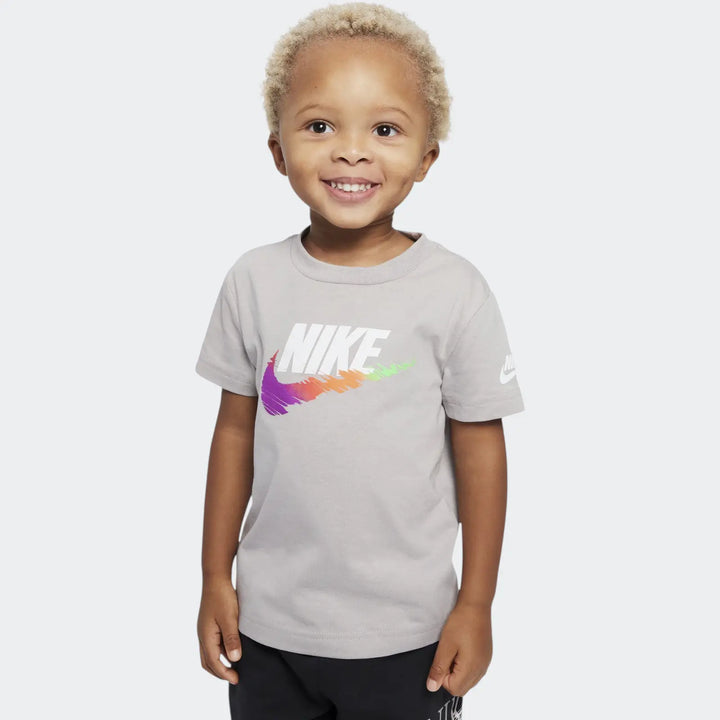 Nike Boys Brandmark Swoosh T-Shirt - Grey
