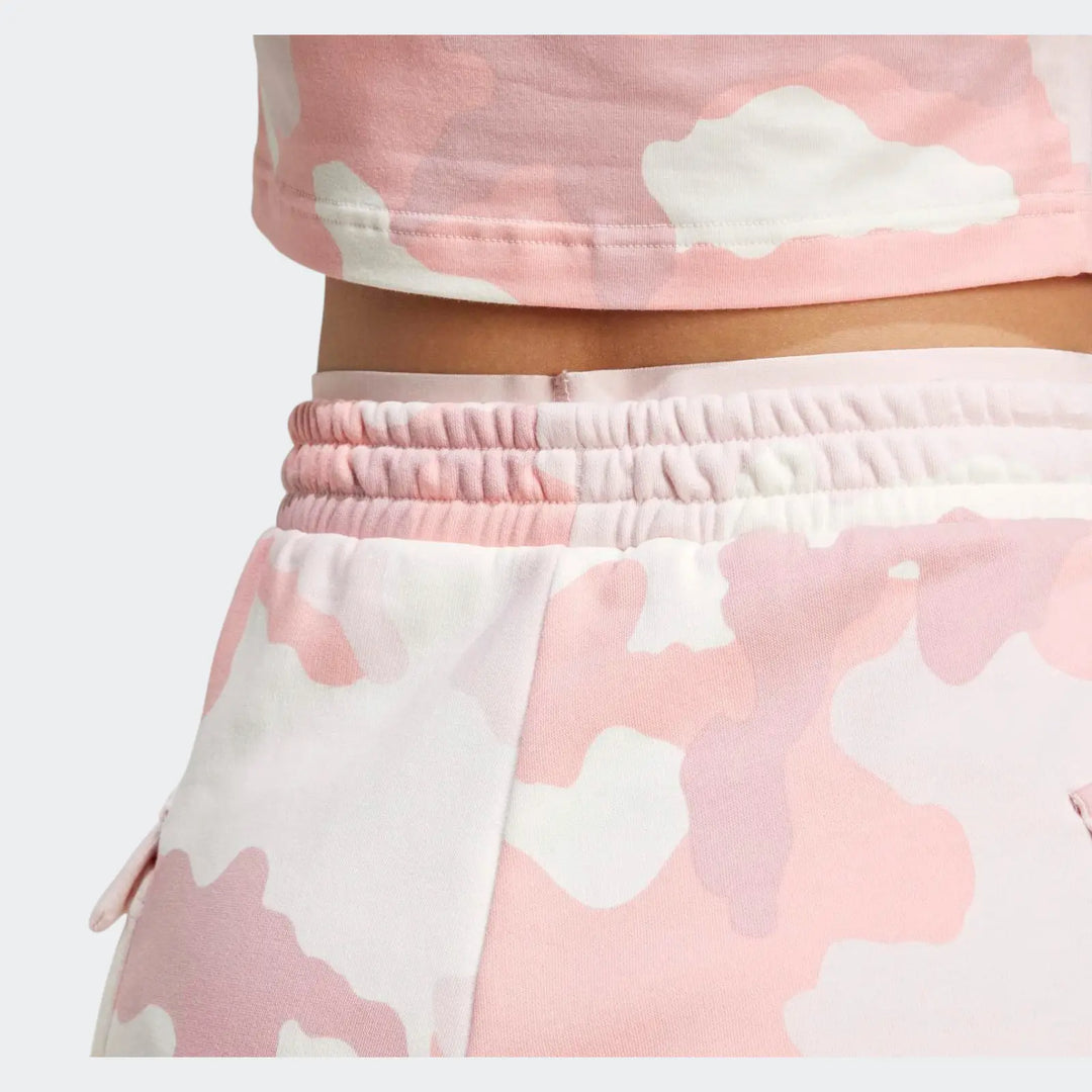 Essentials 3-Stripes Camo-Print Cargo Shorts