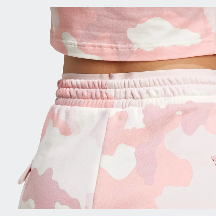Essentials 3-Stripes Camo-Print Cargo Shorts