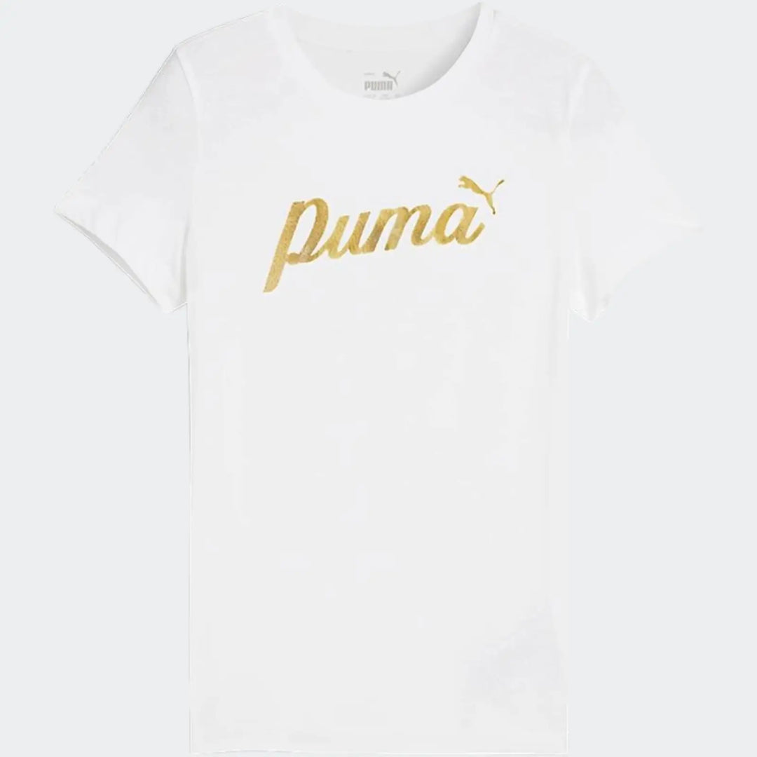Ess +Script Mettallic Tee White T-Shirts