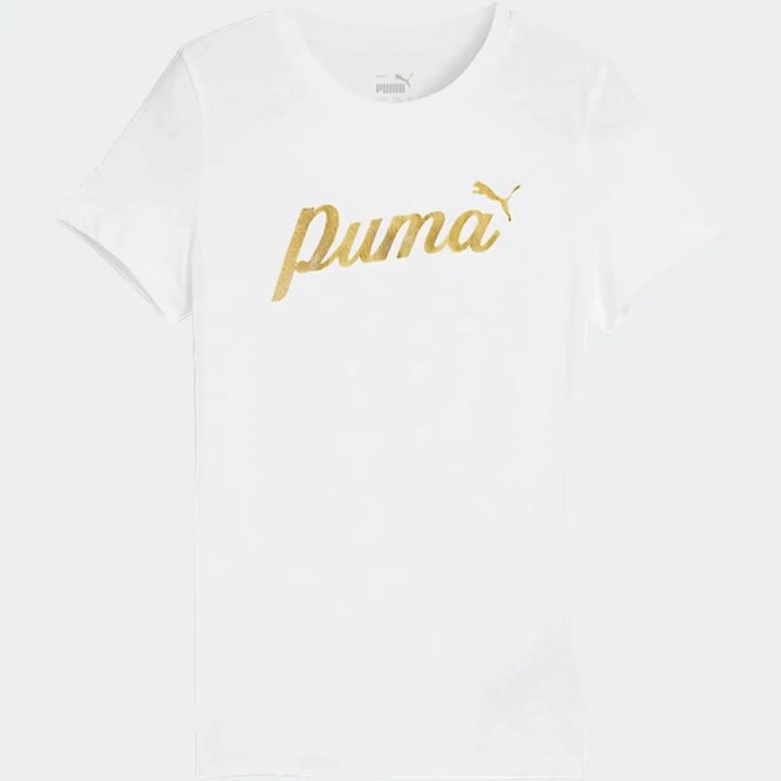 Ess +Script Mettallic Tee White T-Shirts