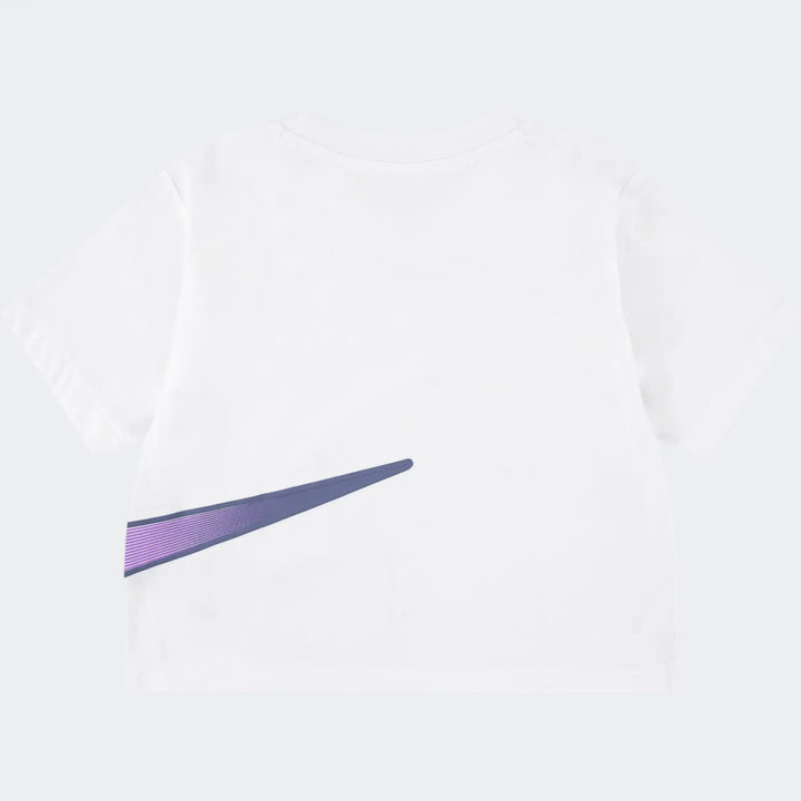 Nike Girls Swoosh Motion Boxy Short Sleeve T-Shirt - White