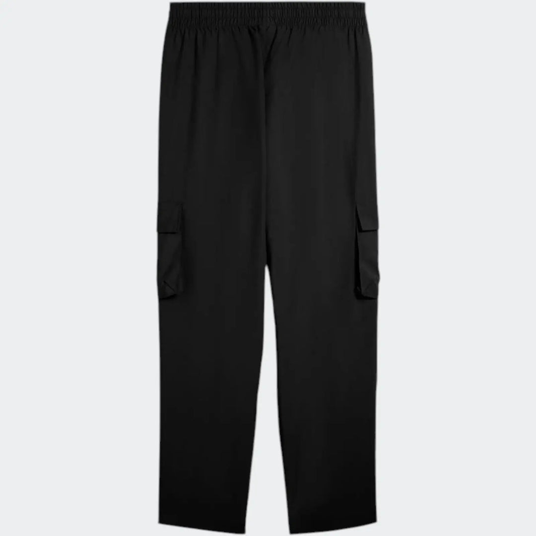 Ess No.1 Logo Woven Cargo Black Pants