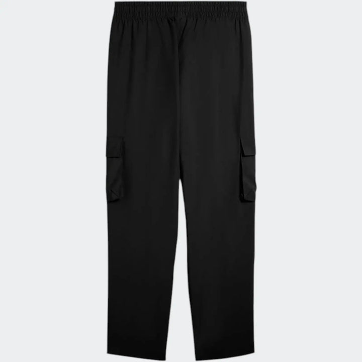 Ess No.1 Logo Woven Cargo Black Pants