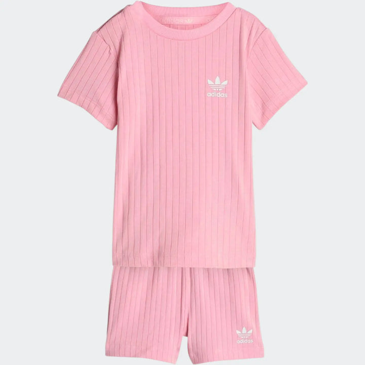 Regular Wide Rib Short T-Shirt Set