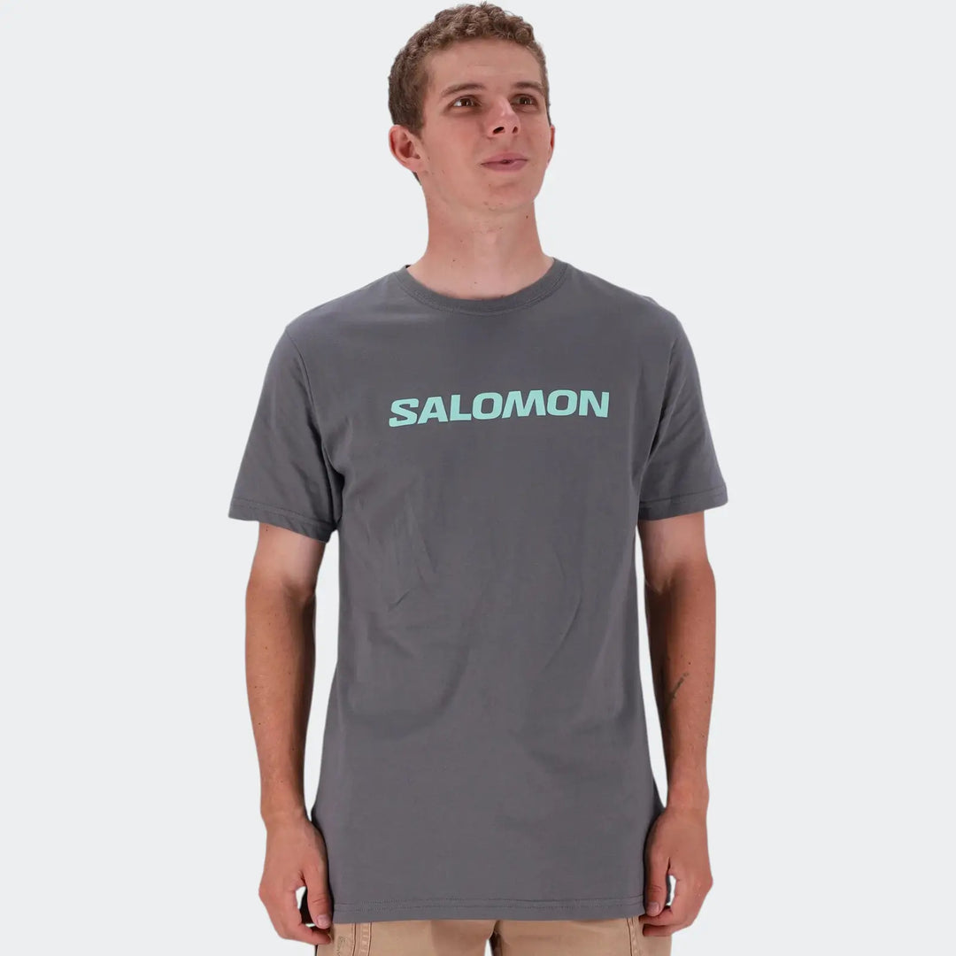 Core Logo Ss Tee Grey T-Shirts
