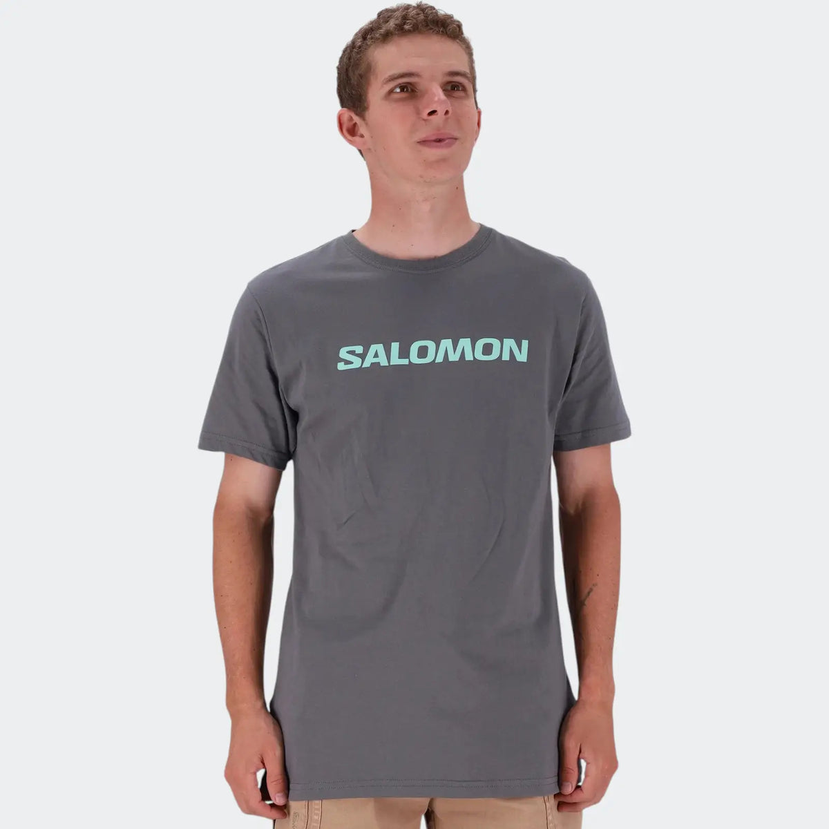 Core Logo Ss Tee Grey T-Shirts