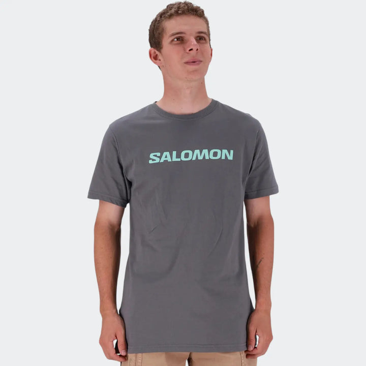 Core Logo Ss Tee Grey T-Shirts