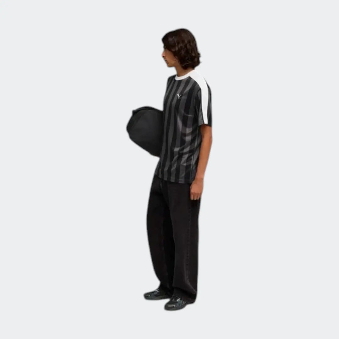 Ess Relaxed Stripped Football Jsy Black Jersey