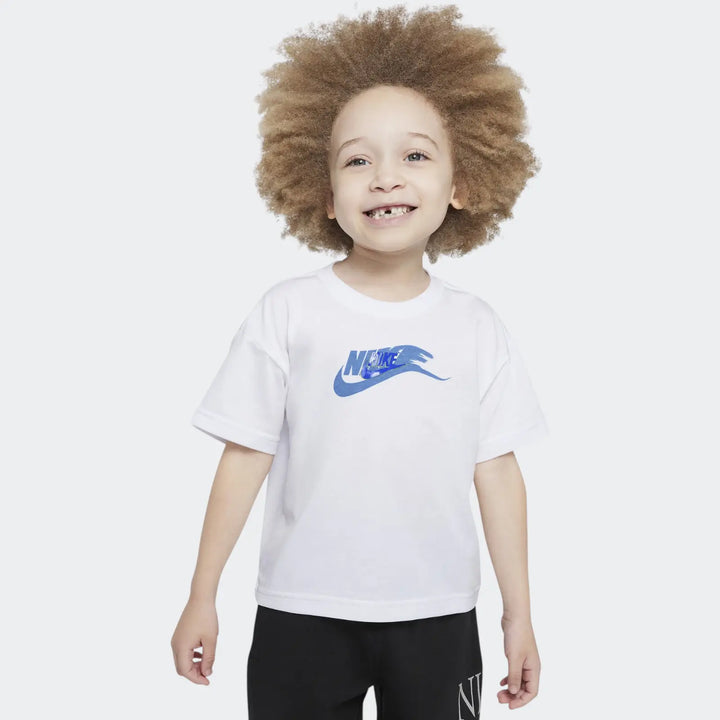 Nike Boys On The Move Basic Short Sleeve T-Shirt - White