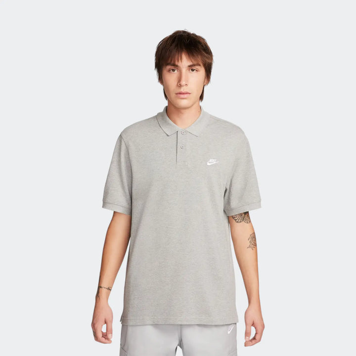 M Nk Club Ss Polo Pique Grey Polo Shirts