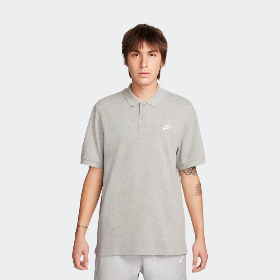 M Nk Club Ss Polo Pique Grey Polo Shirts
