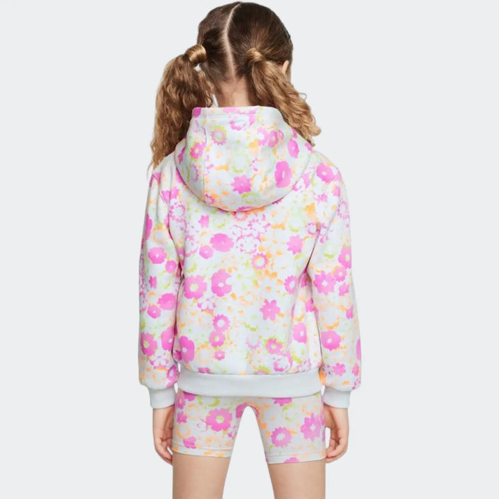 Nkg Flo-Ral Aop Pull Over Hoodie White Hoodies