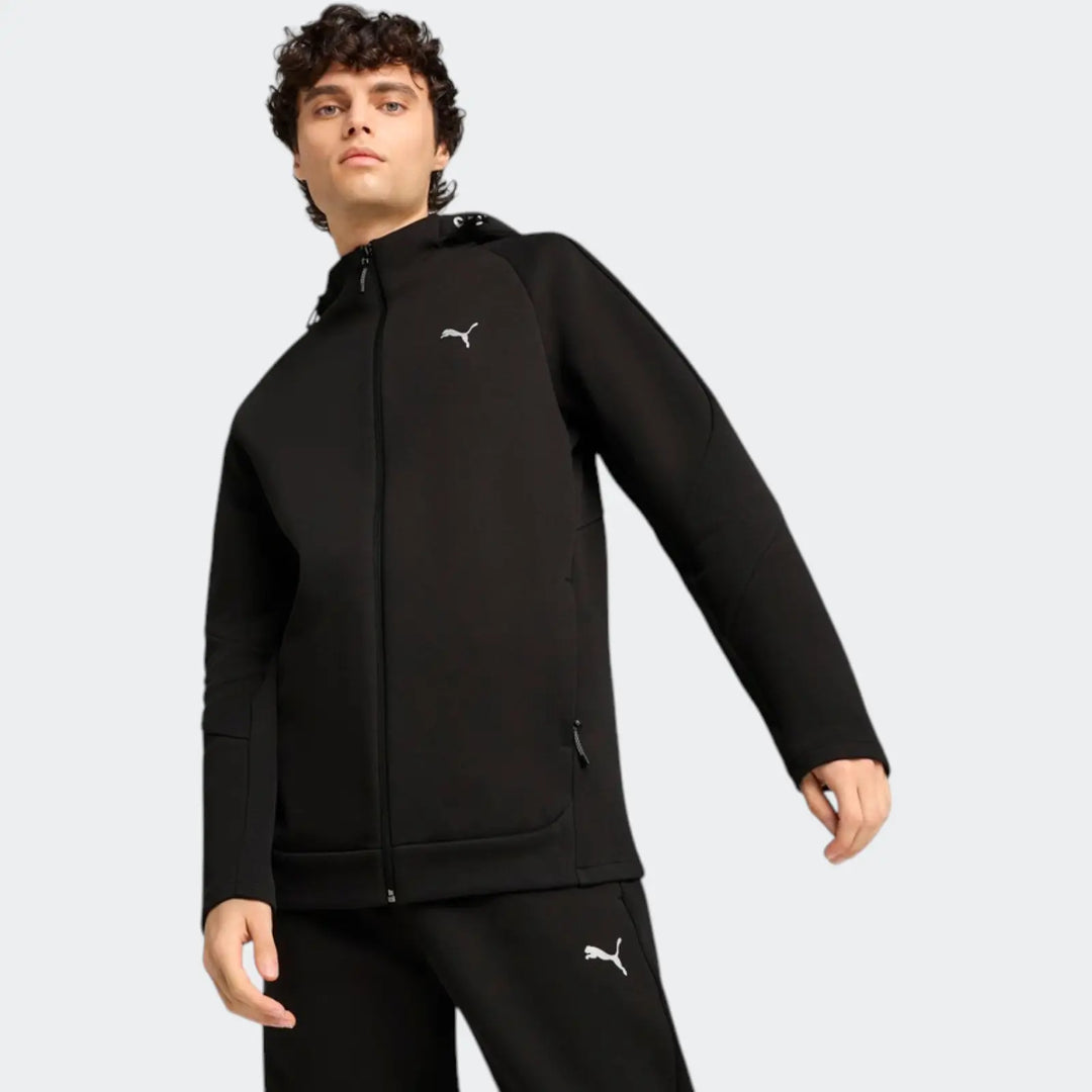 Evostripe Full-Zip Hoodie Black Hoodies