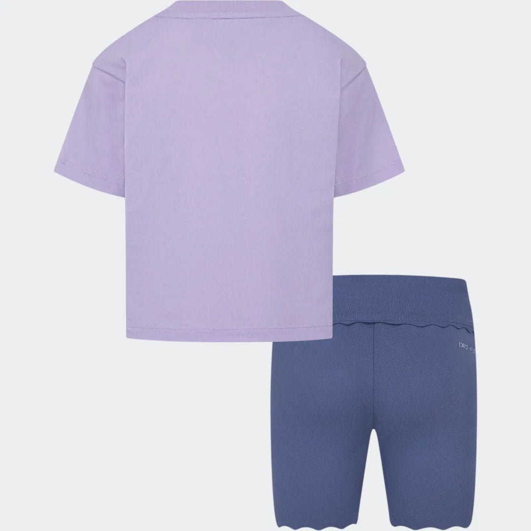 Nike Girls Swoosh Motion Bike Shorts - Blue