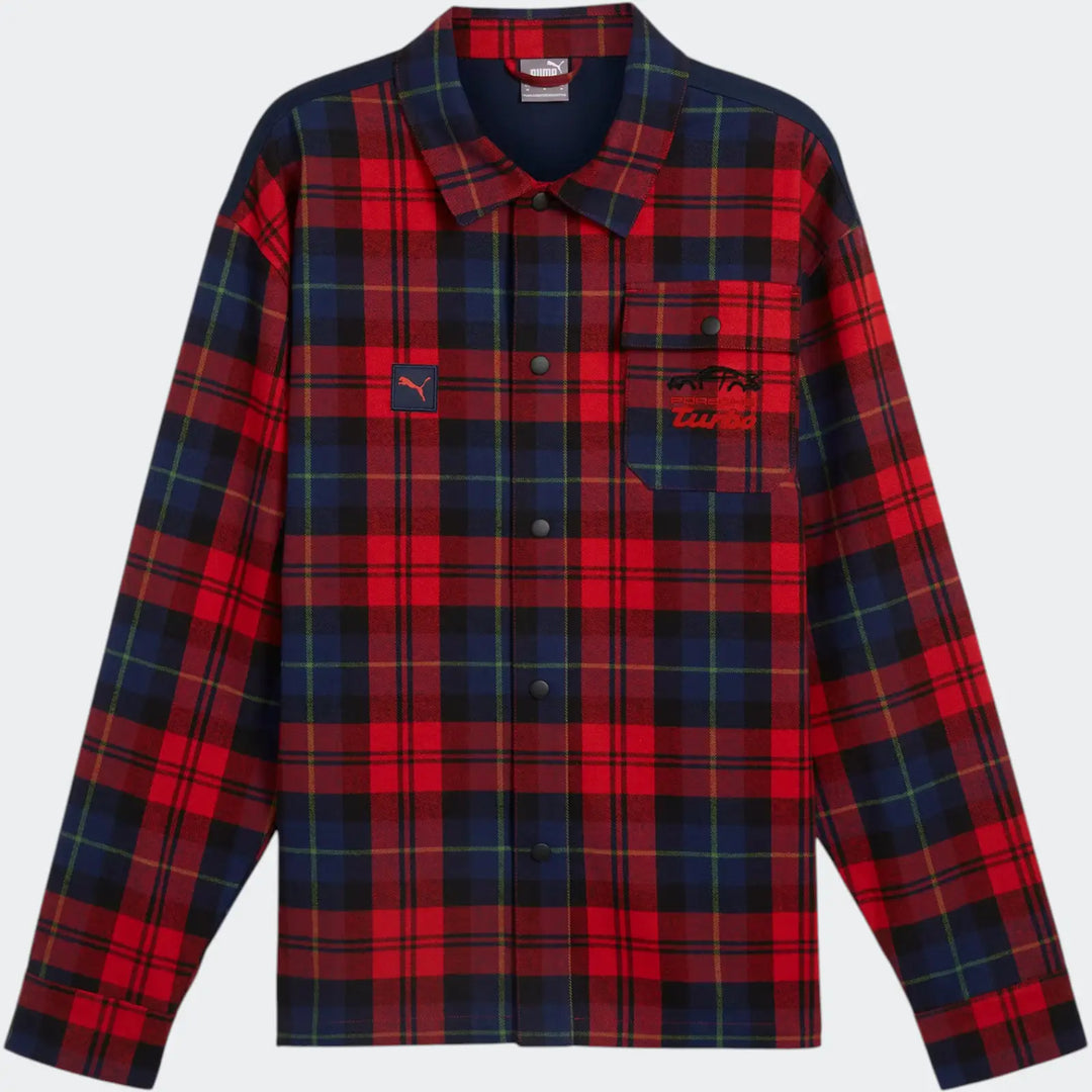 Pl Statement Flannel Over Shirt Red Shirts