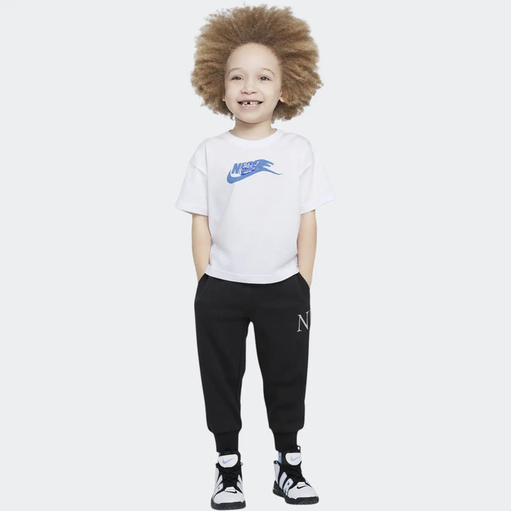 Nike Boys On The Move Basic Short Sleeve T-Shirt - White