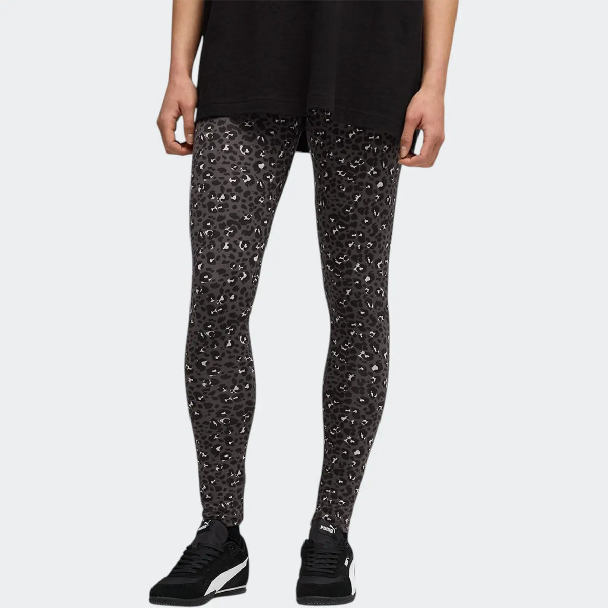Ess+ Animal Aop Leggings Black Leggings