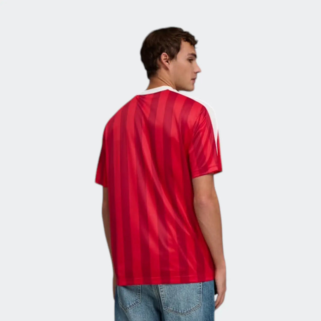 Ess Relaxed Striped Fb Jersey Red Jersey