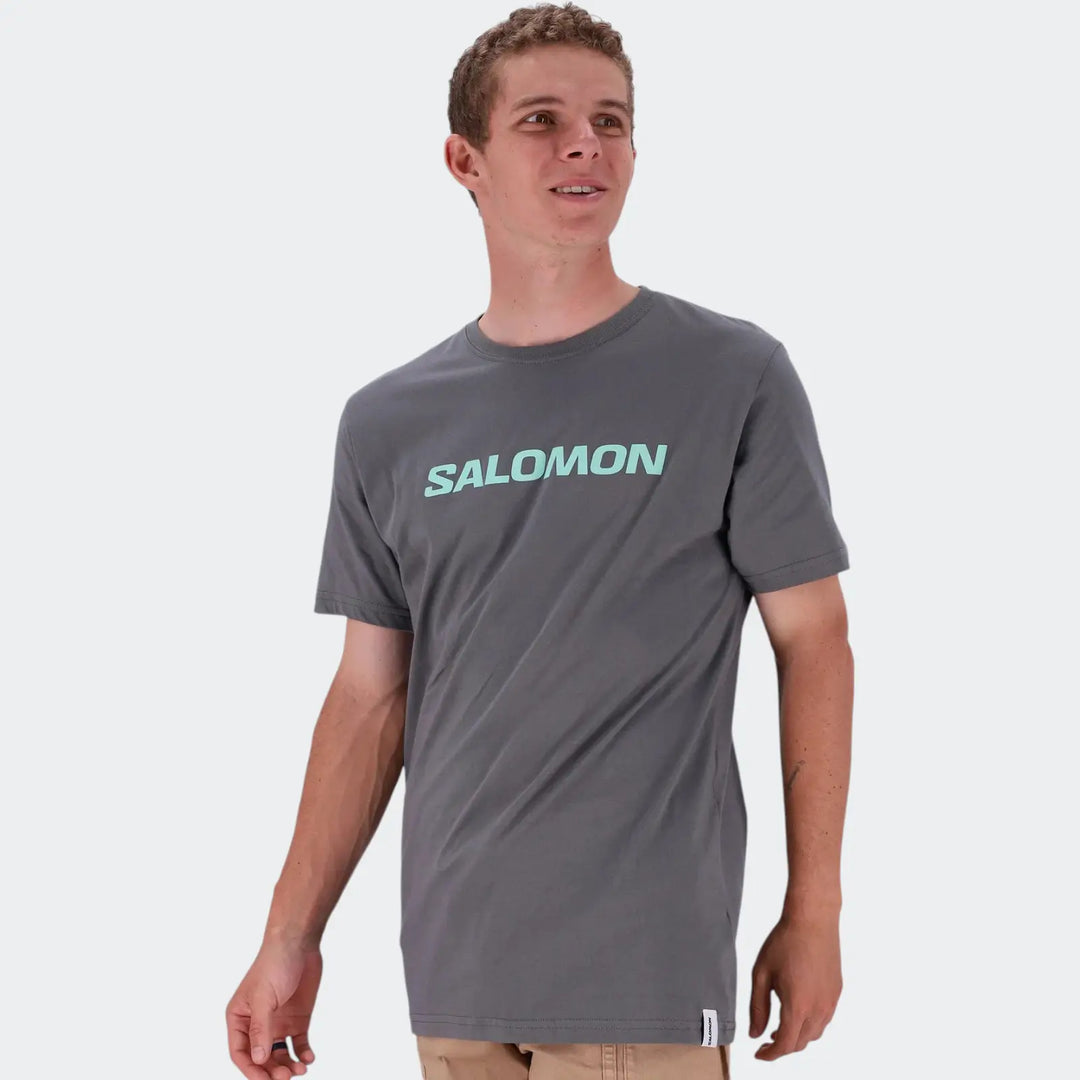 Core Logo Ss Tee Grey T-Shirts
