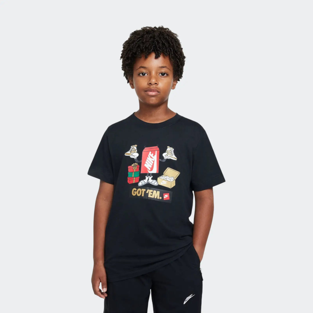 K Nsw Tee Boxy Cot Black T-Shirts