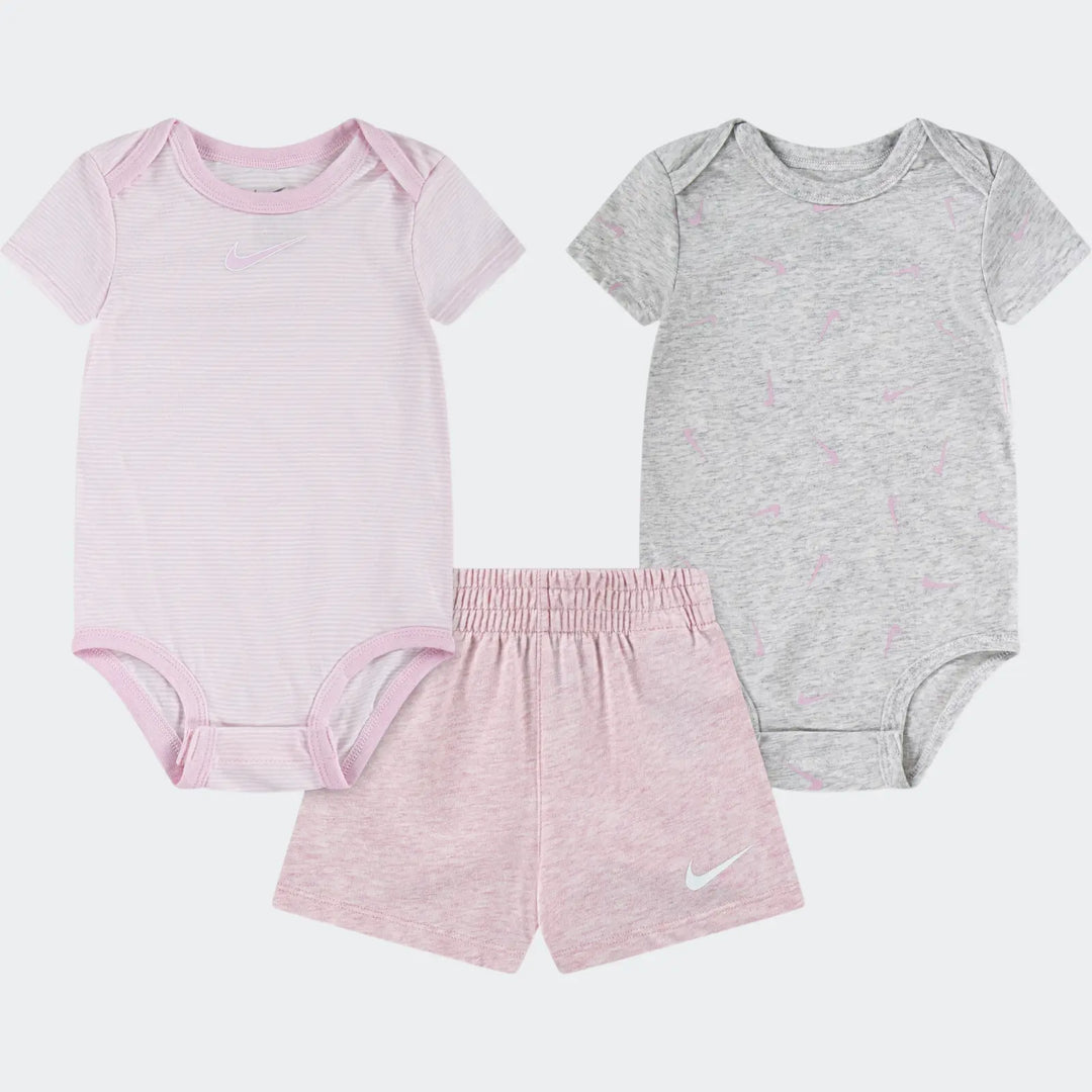 Nike Boys Be Stripe Swooshfetti T-Shirt Set - Pink