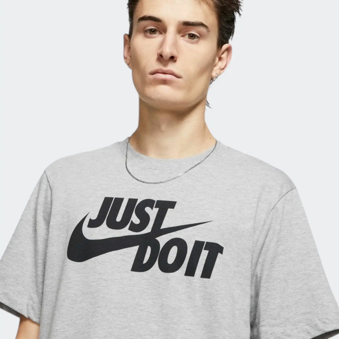 M Nsw Tee Just Do It Swoosh Grey T-Shirts