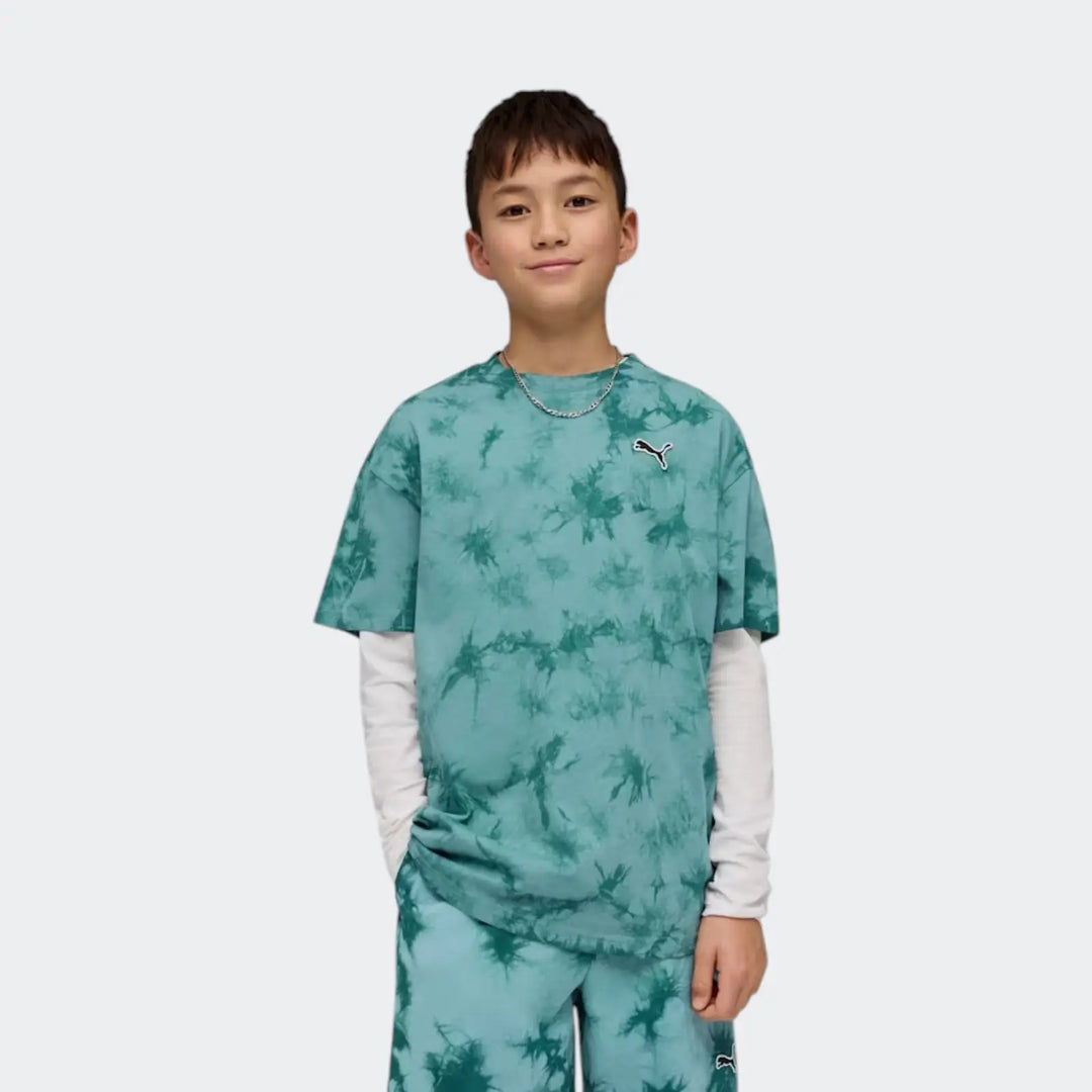 Ess Elevated Relaxed Tie-Dye Tee Green T-Shirts