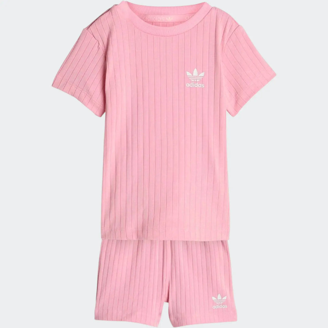 Regular Wide Rib Short T-Shirt Set