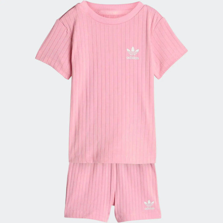 Regular Wide Rib Short T-Shirt Set
