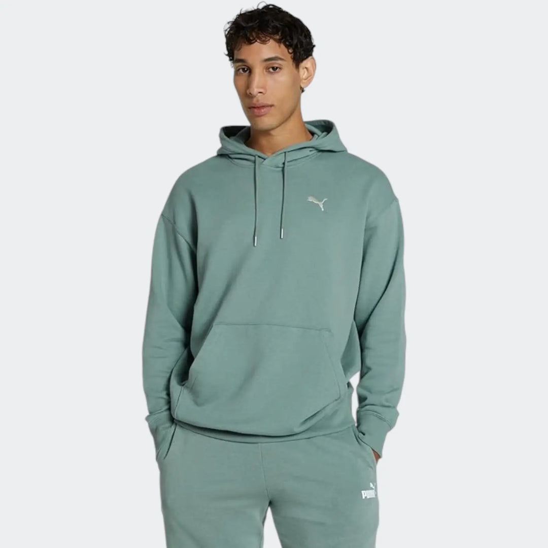 Wardrobe Ess Relaxed Hoodie Green Hoodies