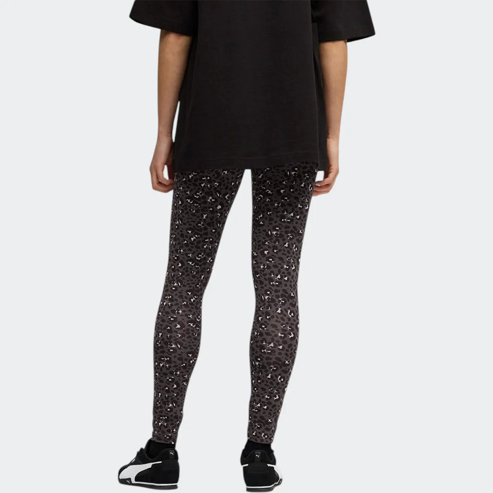 Ess+ Animal Aop Leggings Black Leggings
