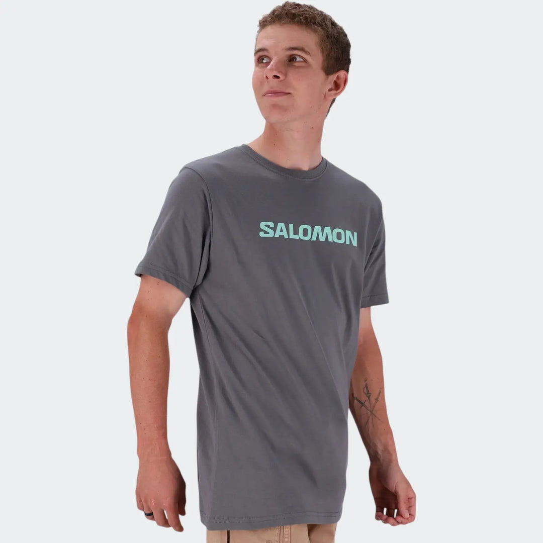 Core Logo Ss Tee Grey T-Shirts