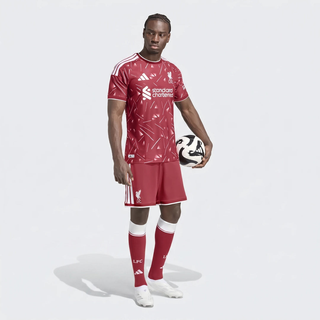 Liverpool FC 26/27 Home Jersey Authentic in red, short sleeve with white shoulder stripes, front view