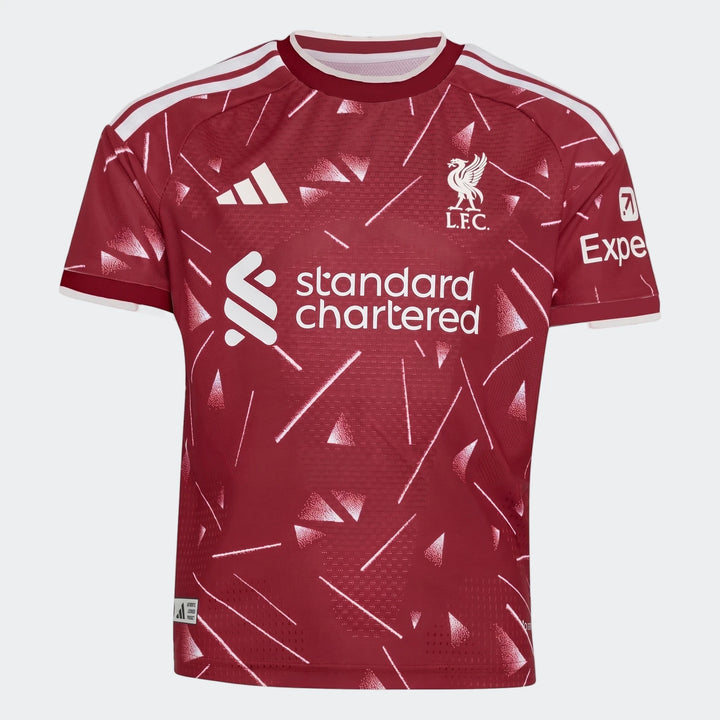 Liverpool FC 26/27 Authentic Home Jersey Youth in red, short sleeve, front view with LFC crest