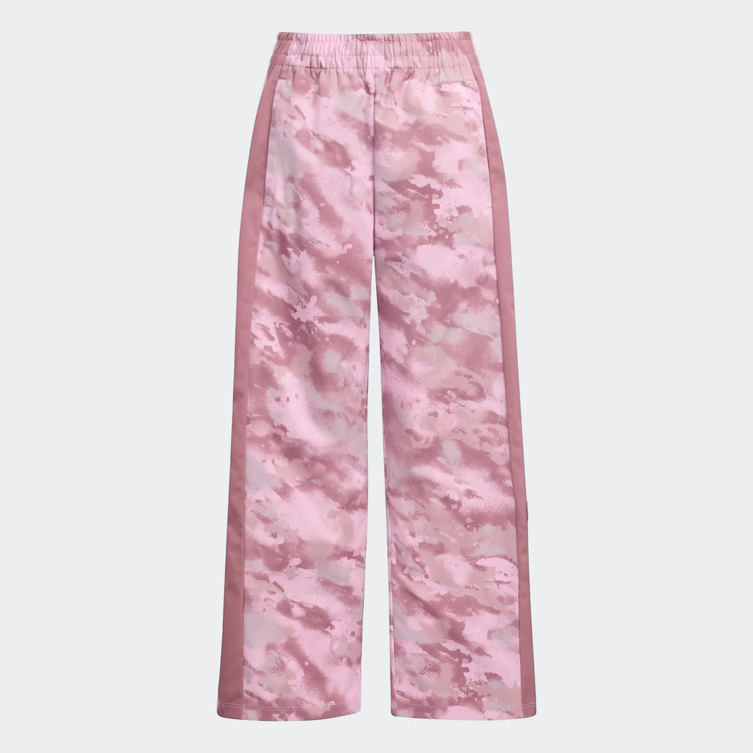 Loose Adibreak Camo Twill Trousers in pink camouflage print, featuring a wide-leg design and solid side panels.