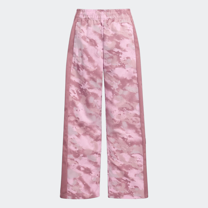 Loose Adibreak Camo Twill Trousers in pink camouflage print, featuring a wide-leg design and solid side panels.